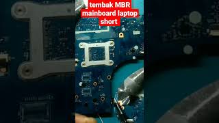 proses pencarian kapasitor yang short pada mainboard laptop