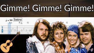 Gimme! Gimme! Gimme! - Guitar Solo Tab Easy