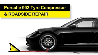 Porsche 992 Carrera Tyre Compressor & Battery location | Tyre Sealant Roadside Repair