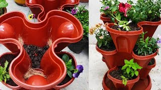 Unique And Space Saving Pot | Vertical Planter कम जगह में ज्यादा पौधे #UniquePot