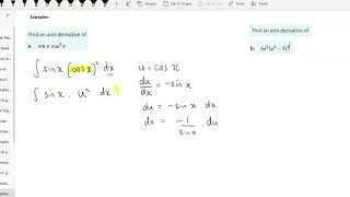 SMA Unit 4 Topic 1 Integration by Substitution Examples