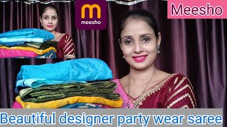 #vlog68 Meesho Party Wear Saree Haul/Meesho beautiful party wear saree hall/Meesho Saree Haul..