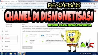 Penyebab Chanel Di Dismonetisasi? Dan Cara Mengatasinya