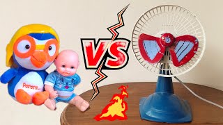 KIPAS ANGIN VERSUS BONEKA PORORO ADEK BAYI - FAN EXPERIMENT