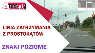 Znaki poziome - linia z prostokątów (warunkowego zatrzymania)