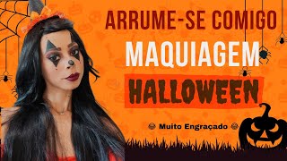 Arrume-se Comigo Make de Halloween 🎃🤡😂