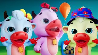 Five Little Cows Nursery Song And Cartoon Video by The Five Little Show