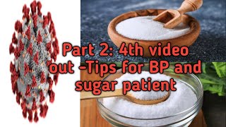 Part 2:4th video/Tips to prevent BP and sugar patient from coronavirus/Healthy tips/ft. Jayanthi