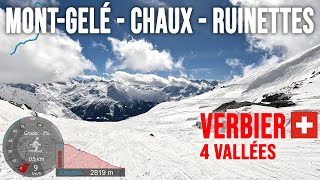 [4K] Skiing Verbier, Stunning Mont-Gelé - Chaux - Les Ruinettes, 4Vallées Switzerland, GoPro HERO11