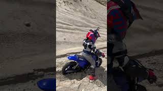 Learning how to ride in sand