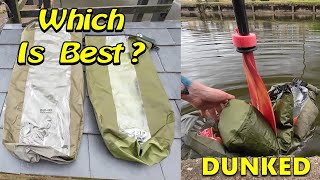 Web Tex vs DD Hammocks Dry Sack Test Review - clear panel dry sack/drybag