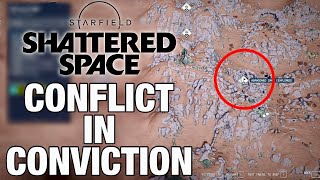 Starfield Shattered Space CONFLICT IN CONVICTION walkthrough - where to find Vaeric’s Camp location