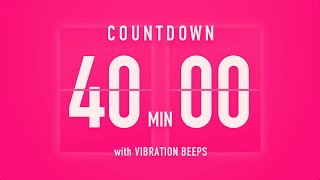 40 Minutes Countdown Flip Clock Timer / Vibration Beep 💓