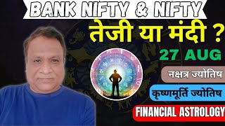 Nifty, Bank Nifty  Prediction by Financial Astrology, technical/data, news for date- 27- Aug- 2024