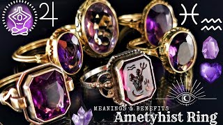 AMETHYST RING by Vintage Astronaut: Meanings & Benefits - A Spiritual & Healing Stone