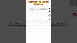 Geminal Dihalide and Vicinal Dihalide l #shorts