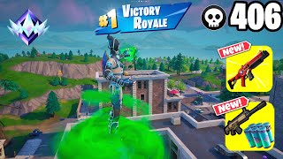 406 Elimination Solo Vs Squads "Zero Build" Gameplay Wins (Fortnite Chapter 5)