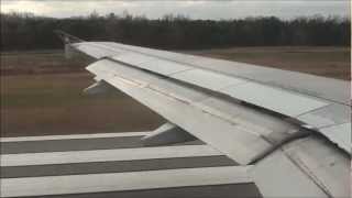 Frontier A319 Departure from Newport News (KPHF) *HD Wing View*