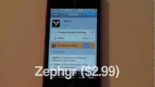 iPod and iPhone Multitasking Gestures with *Zephyr* Cydia Tweak