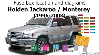 Fuse box location and diagrams: Holden Jackaroo / Monterey (1996-2003)