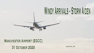 Nikon Z6 Sigma 150-600 Manchester Airport - Windy Arrivals - Storm Aiden.