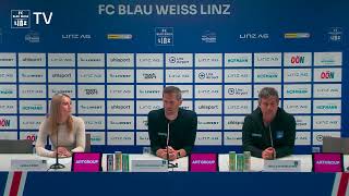 Pressekonferenz vor CASHPOINT SCR Altach vs. FC Blau-Weiß Linz