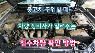 중고차 구매 시 침수차량 확인 방법에 대해 차량정비사가 알려주는 7가지 팁