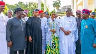 President Tinubu Arrives at the Lagos House, Marina for  Lunch with Political Leaders | Nigeria