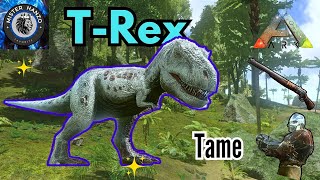 Tame Rex Ark Survival Mobile  | Easy Way to tame T-Rex ( Using Longneck Traq dart )