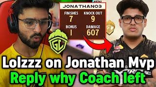 Lolzzz on Jonathan Mvp ✅ Reply why Coach & Analyst left Godlike 😳