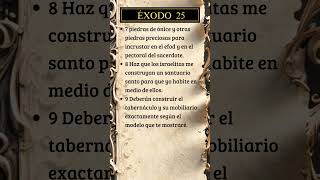 Éxodo 25, 7-9 #dios #biblia #versiculodeldia