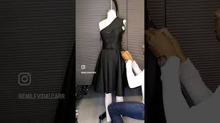 Fashion draping #blackdress #reels #shorts #fashion #ootd #fashionblogger #dress #fashiondesigner