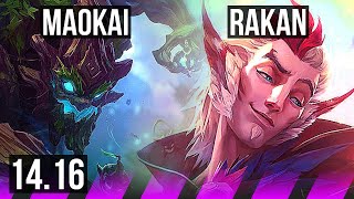 MAOKAI & Syndra vs RAKAN & Ezreal (SUP) | 3/2/10 | EUW Master | 14.16