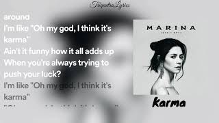 MARINA - Karma (Lyrics) 🎶