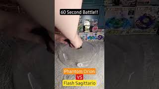 Phantom Orion VS Flash Sagittario (60 Second Battle) #metalmasters #beybladebattle #beyblades