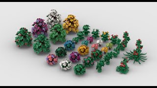 Lego MOC - Bushes of all kinds (33 Designs)