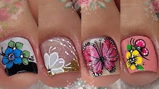 VARIAS IDEAS PARA DECORAR TUS UÑAS DE LOS PIES 🦶 😍| uñas decoradas 💅😍