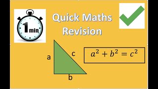 Quick 1 minute maths: Pythagoras' Theorem (2 main examples)