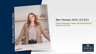 Blair Stamper - College of Education, Health, and Human Services Alumnus of the Year 2023