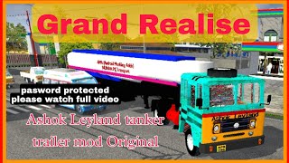 Ashok Leyland tanker trailer bussid mod realised | bus simulator Indonesia | bussid | indian mod