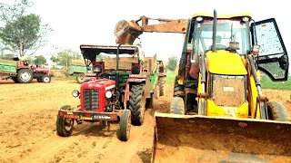 JCB 3sx Xpert Loading Field Mud | Eicher 485 Tractor | Mahindra 275 Di Trolly | Mr Narendrea jcb