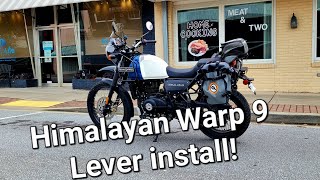 Royal Enfield Himalayan Warp 9 lever install