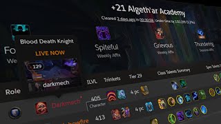 Blood DK +21 Algeth'ar Academy - 405ilvl