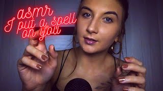 ASMR| Putting spell on you| relaxing inaudible whispering, hand movements