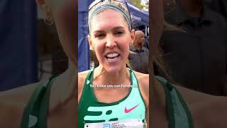 Former American Record-holder Keira D'Amato gives a pep talk #nycmarathon