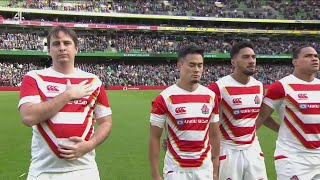 Jarvo69 Joins Japan Rugby Team for National Anthem: Ireland vs Japan Rugby