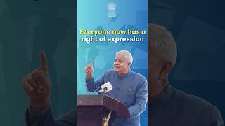 Everyone today has a right of expression! #VicePresident Shri #JagdeepDhankhar