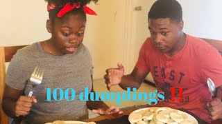 100 Dumpling Challenge ft.Daddy pine