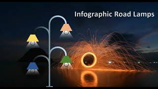 Infographic Road Lamp power point presentation || MS power Point || Template || step by step