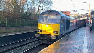 Class 60074 Diesel Locomotive passes through Smethwick Rolfe Street